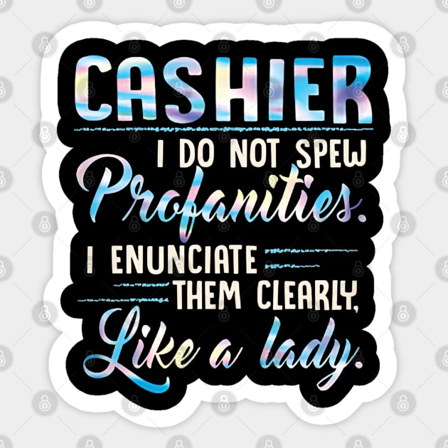 Cashier Sticker by janayeanderson48214